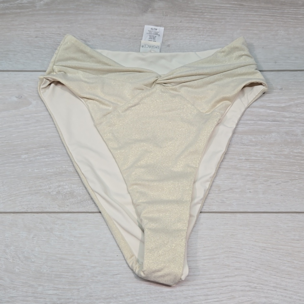 NWOT L Space Women Anthropologie Bitsy Cut Swim bottom Sz XS